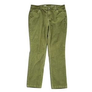 Mugsy Bobsai's Green Corduroy Pants with Straight Leg Cut